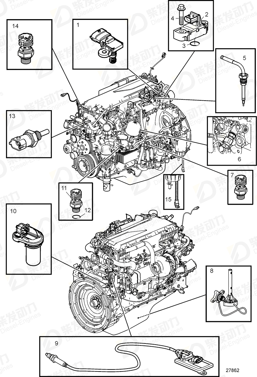 VOLVO Sensor 22422785 Drawing